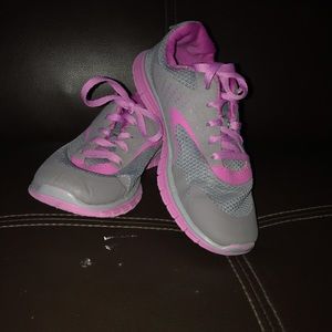 PINK AND GREY RUNNING SHOES
